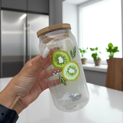 Citrus Kiwi Glass Cup