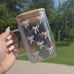 Pink Bows Glass Cup