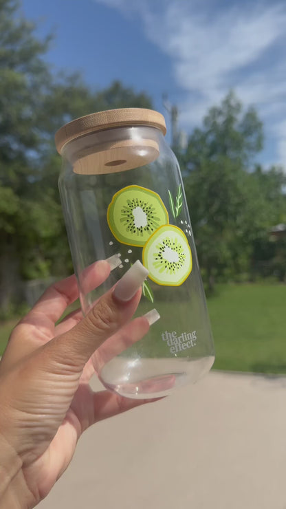 Citrus Kiwi Glass Cup
